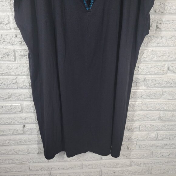 Cacique Womens Nightgown 26 28 Plus Sleeveless Black Keyhole Loungewear BLA76E - Picture 5 of 9